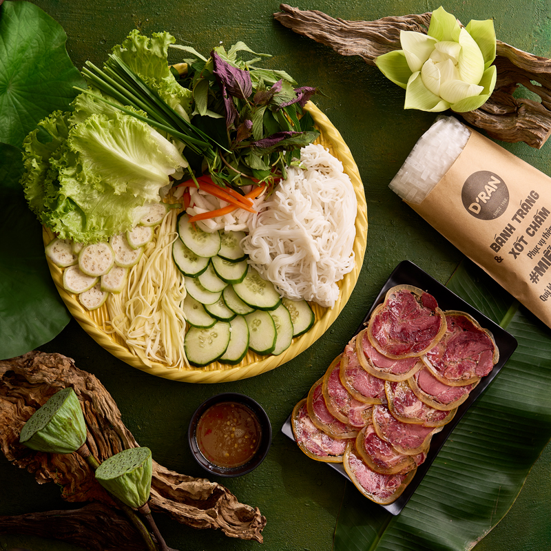 Bắp Bê Cuốn Bánh Tráng D'ran